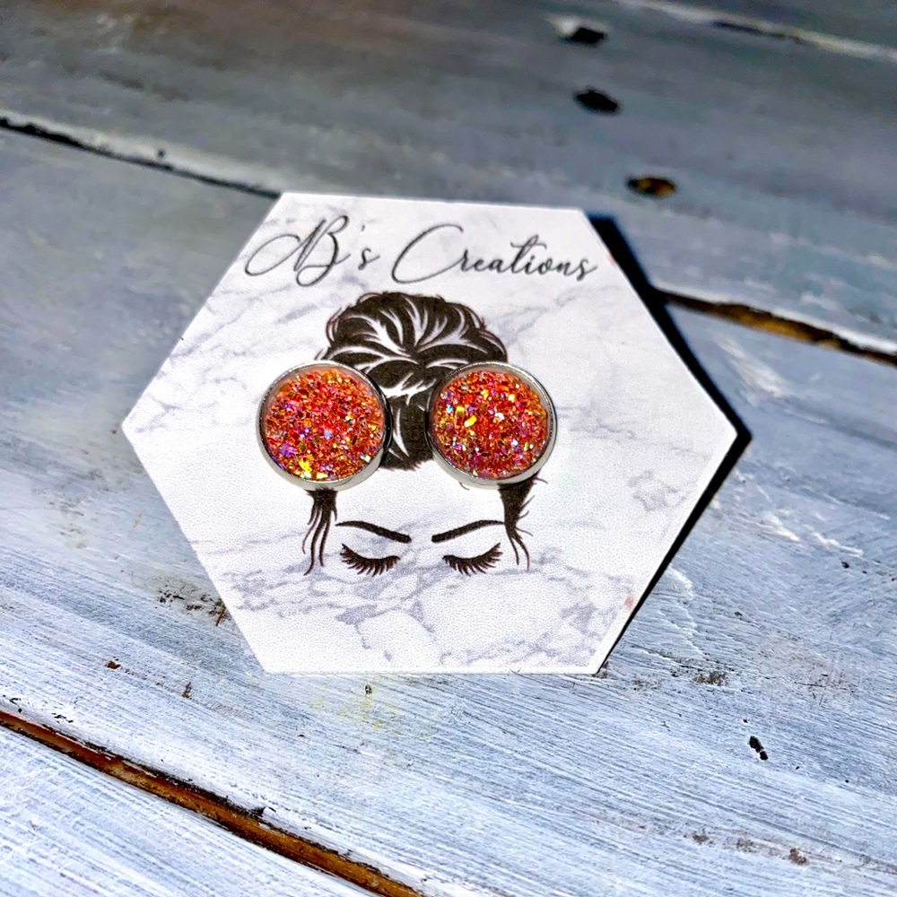 Druzy Stud Earrings